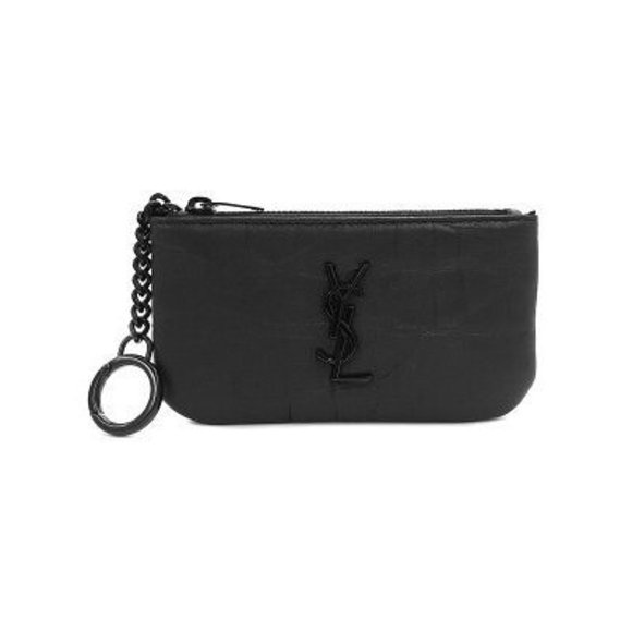 SAINT LAURENT PARIS Monogram Key Pouch Case - Picture 1 of 5